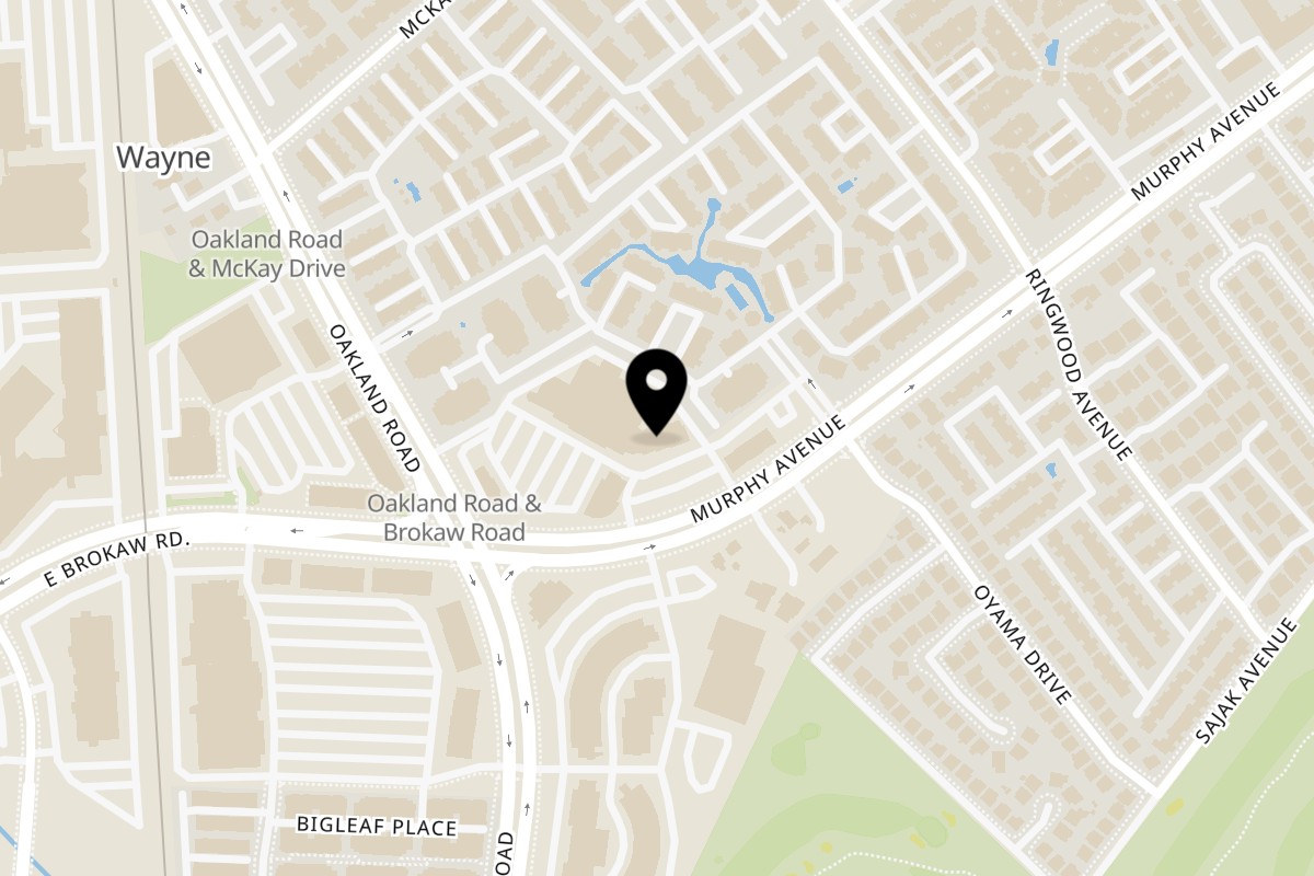 Map showing the location of Pizza California on 1708 Oakland Rd in San Jose